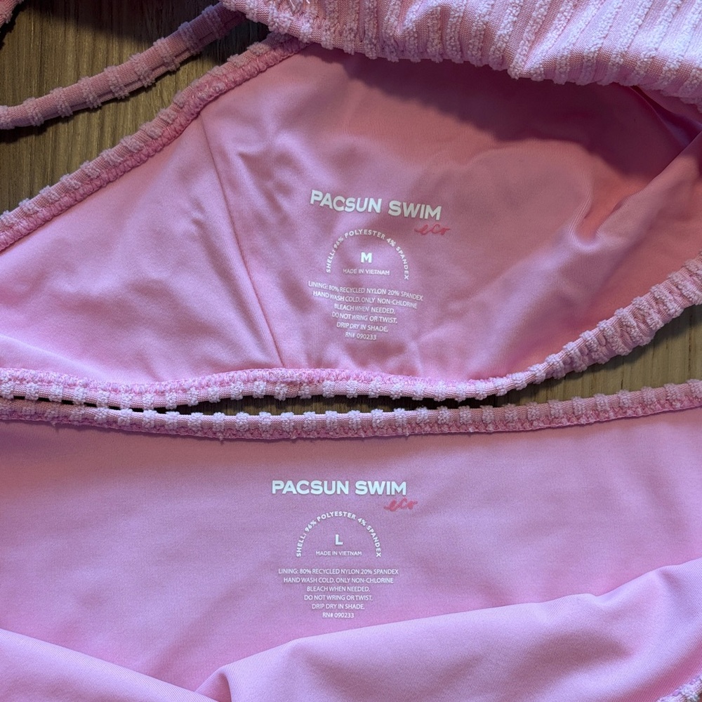 PacSun Pink Ribbed Bikini - Picture 2 of 5
